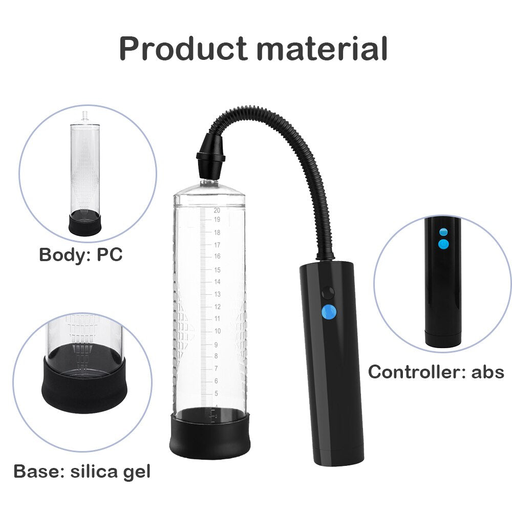 Penis Pump Vacuum Pump Sex Toy for Men Gays Penis Pump Enlarger Male Masturbator Bigger Growth Enlargement Device Sex Products - buysextoyth