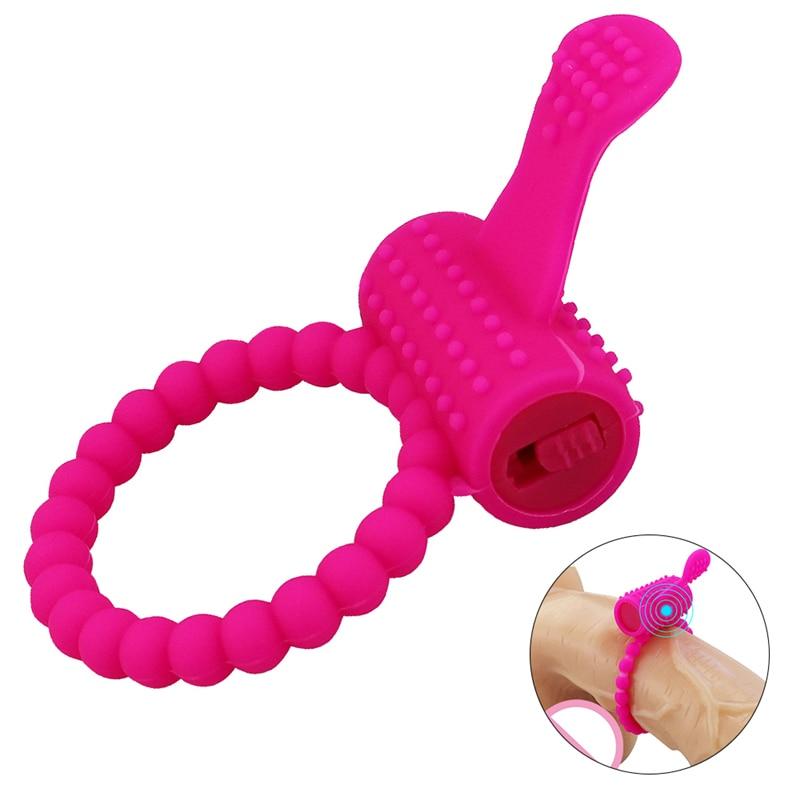 Penis Ring Cock Intense Clit Stimulation Silicone Tongue Vibrator Sex Fidget Toys for Couple Adults Products Delay Ejaculation - buysextoyth