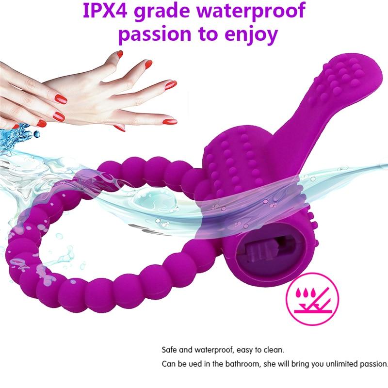 Penis Ring Cock Intense Clit Stimulation Silicone Tongue Vibrator Sex Fidget Toys for Couple Adults Products Delay Ejaculation - buysextoyth