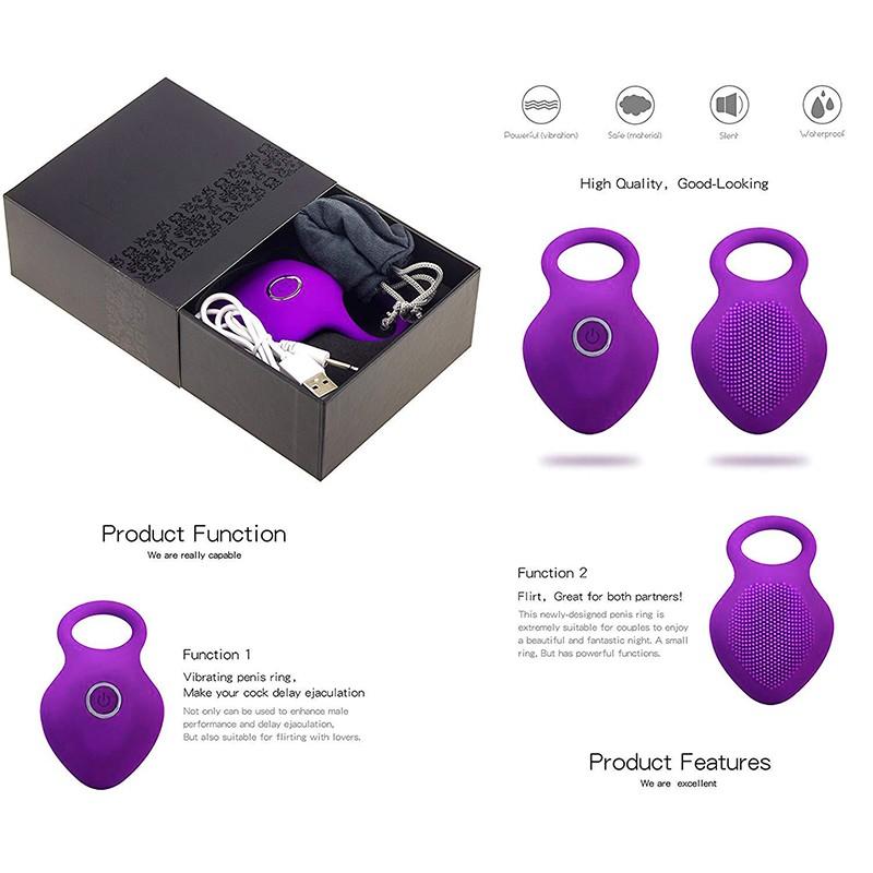 Penis Ring Vibrating Clitoris Stimulator G Spot Sex Toys for Couple Vibro Delay Lick Vagina Orgasm Lock Fine Sleeve Vibrator - buysextoyth