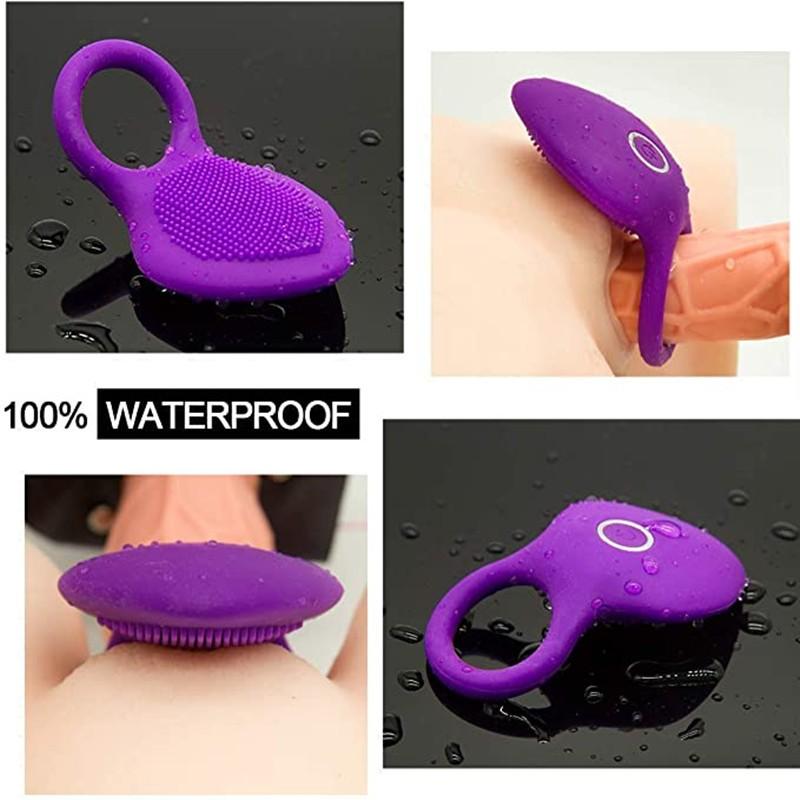 Penis Ring Vibrating Clitoris Stimulator G Spot Sex Toys for Couple Vibro Delay Lick Vagina Orgasm Lock Fine Sleeve Vibrator - buysextoyth