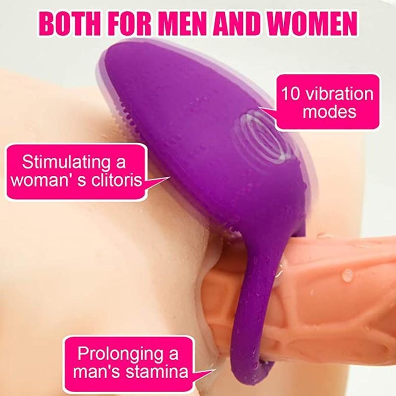 Penis Ring Vibrating Clitoris Stimulator G Spot Sex Toys for Couple Vibro Delay Lick Vagina Orgasm Lock Fine Sleeve Vibrator - buysextoyth