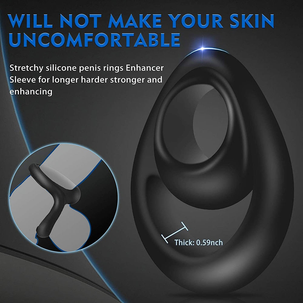 Penis Sleeve Ring Male Delayed Ejaculation Cock Ring Penis Enlargement Penis Attachment Male Cock Chastity Cage Sex Toys for Men - buysextoyth