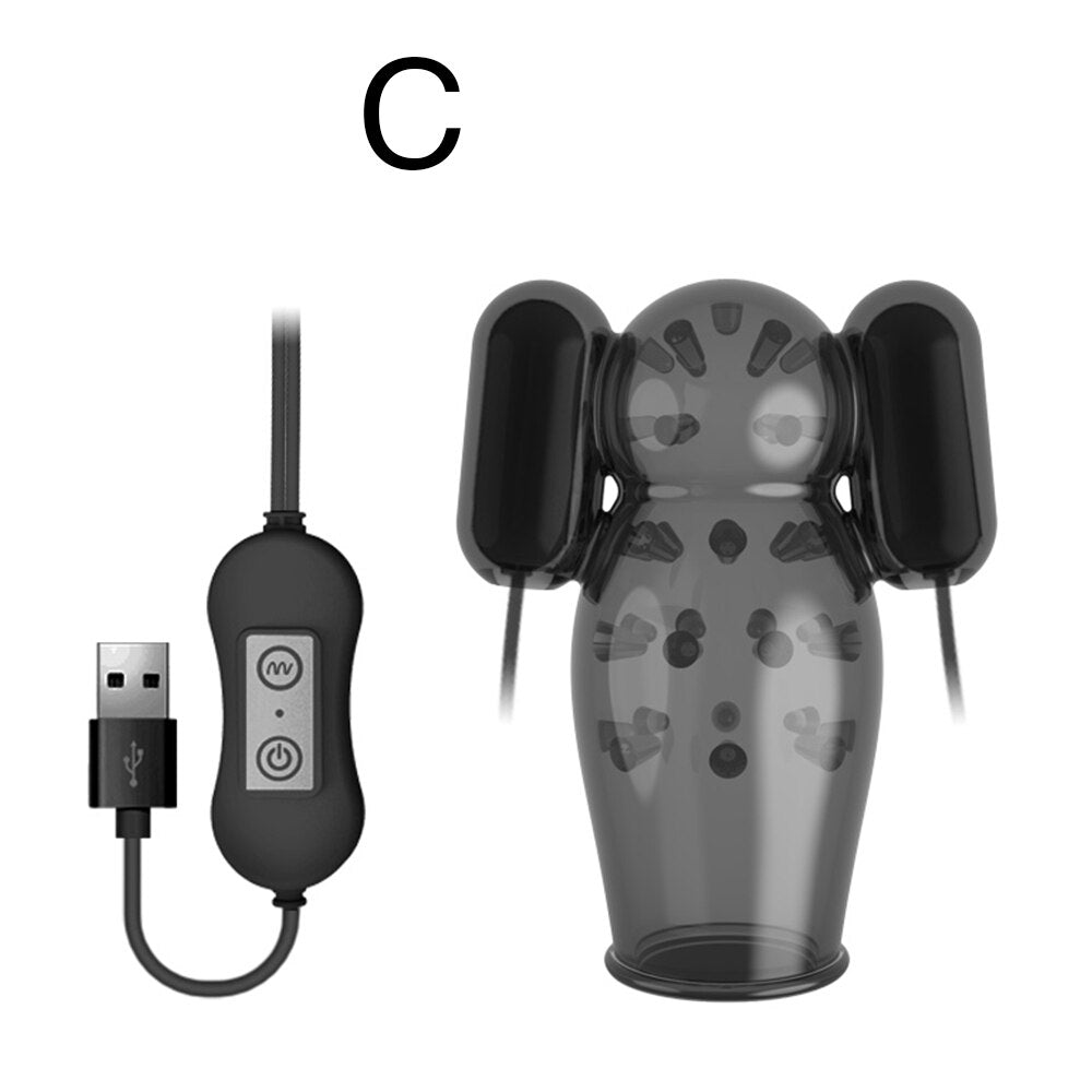 Penis Vibrator 20 Speed Sex Toys for Men Penis Trainer Ring Glans Vibrator Toys for Adults Delay Ejaculation Male Masturbation - buysextoyth