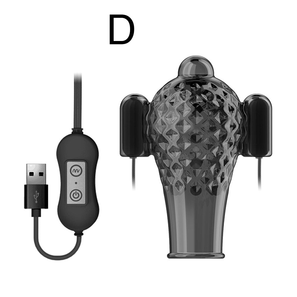 Penis Vibrator 20 Speed Sex Toys for Men Penis Trainer Ring Glans Vibrator Toys for Adults Delay Ejaculation Male Masturbation - buysextoyth
