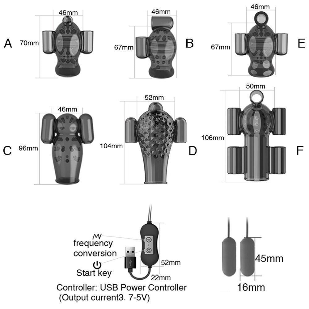 Penis Vibrator 20 Speed Sex Toys for Men Penis Trainer Ring Glans Vibrator Toys for Adults Delay Ejaculation Male Masturbation - buysextoyth