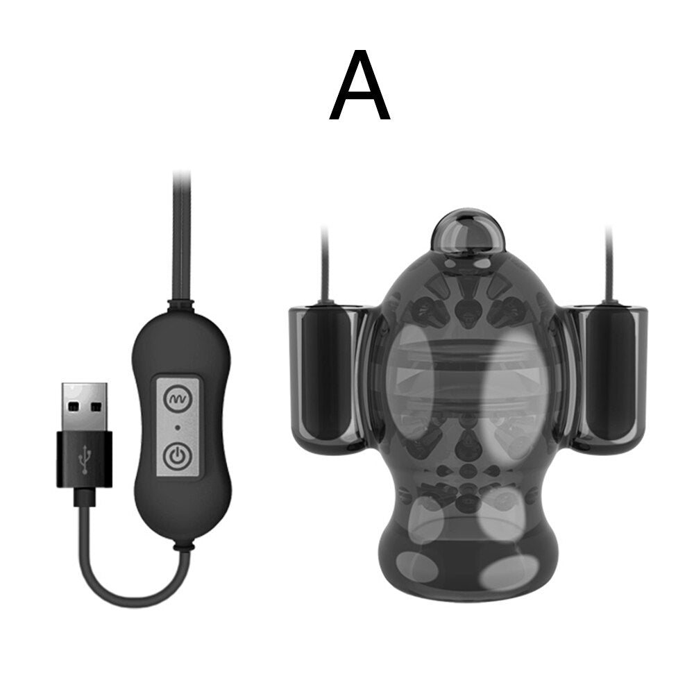 Penis Vibrator 20 Speed Sex Toys for Men Penis Trainer Ring Glans Vibrator Toys for Adults Delay Ejaculation Male Masturbation - buysextoyth