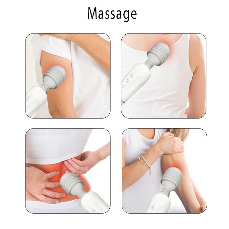Powerful AV Magic Wand Body Massager USB Charge G Spot Vibrators for Women.Adult Vibrator Sex Toys for Woman.Female Sex Products - buysextoyth