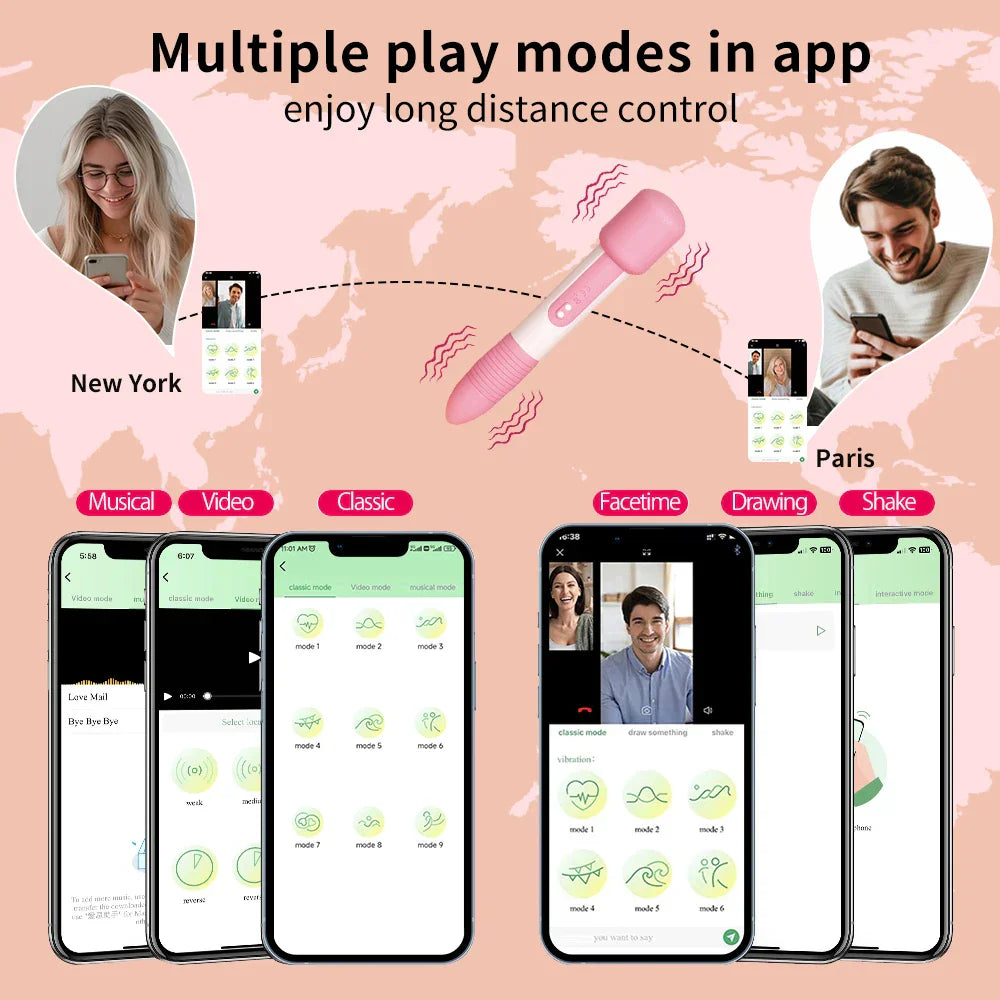 Powerful Bullet Vibrator APP Bluetooth Control Clitoral G Spot Stimulation Massager Mini Anal Pussy Stimulator Sex Toy for Women - buysextoyth