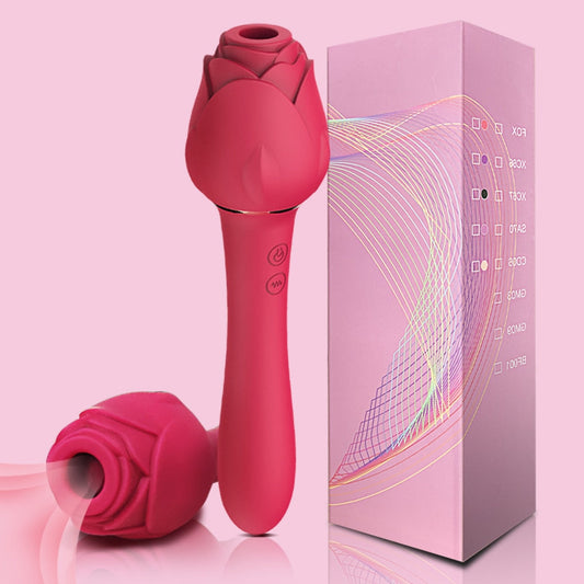 Powerful Rose Vibrator for Women Clitoris Nipple Clit Sucker Vacuum Stimulator Dildo Vibrators Female Sex Toys for Adults 18 - buysextoyth