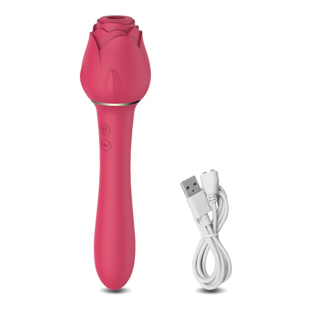 Powerful Rose Vibrator for Women Clitoris Nipple Clit Sucker Vacuum Stimulator Dildo Vibrators Female Sex Toys for Adults 18 - buysextoyth