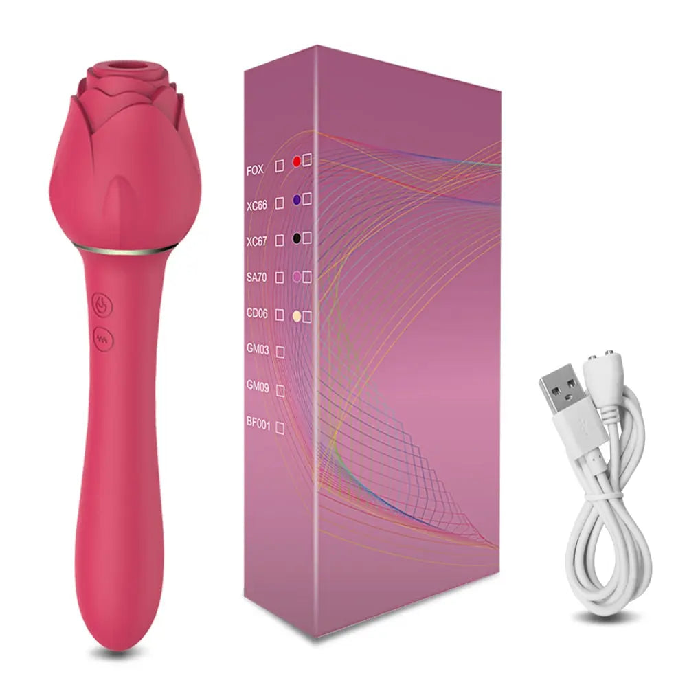 Powerful Rose Vibrator for Women Clitoris Nipple Clit Sucker Vacuum Stimulator Dildo Vibrators Female Sex Toys for Adults 18 33sextoys