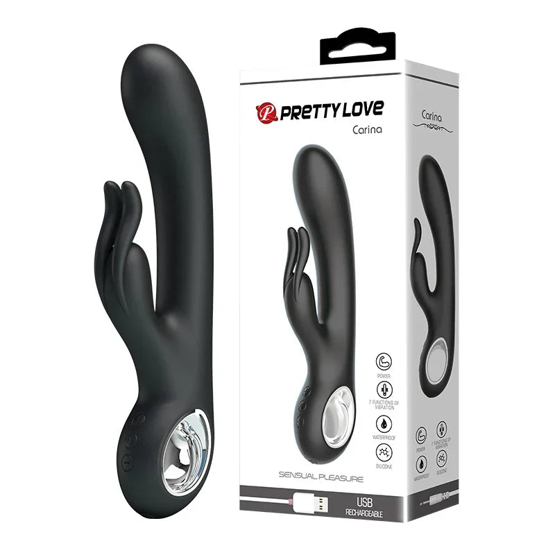 Pretty Love USB Rechargeable 7 Mode Rabbit Vibrator Clitoris Stimulator Adult Sex Toys for Women Female Masturbator Gay Toys - buysextoyth