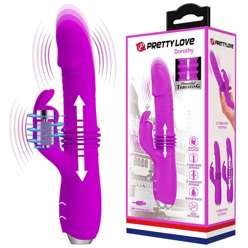 Pretty love thrusting Vibrators For Women  Sex Toys 12 Speed Retractable Sex Machine Vagina G Spot Masturbation Toys For Adults - buysextoyth
