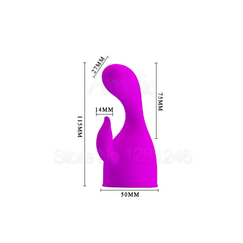 Prettylove G-spot Clitoris Stimulation AV Vibrator Cap Head Magic Wand Massager Attachment AV Rod Accessories Sex Toys for Woman 33sextoys