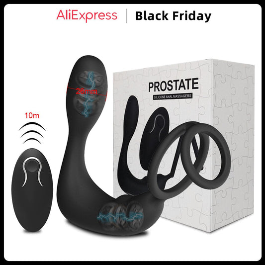 ชาย Prostate Massager 9ความเร็วมอเตอร์ Vibrators เพศของเล่นสำหรับผู้ชาย Masturbator Anal Butt Plug สินค้าผลิตภัณฑ์สำหรับผู้ใหญ่คู่18 - buysextoyth