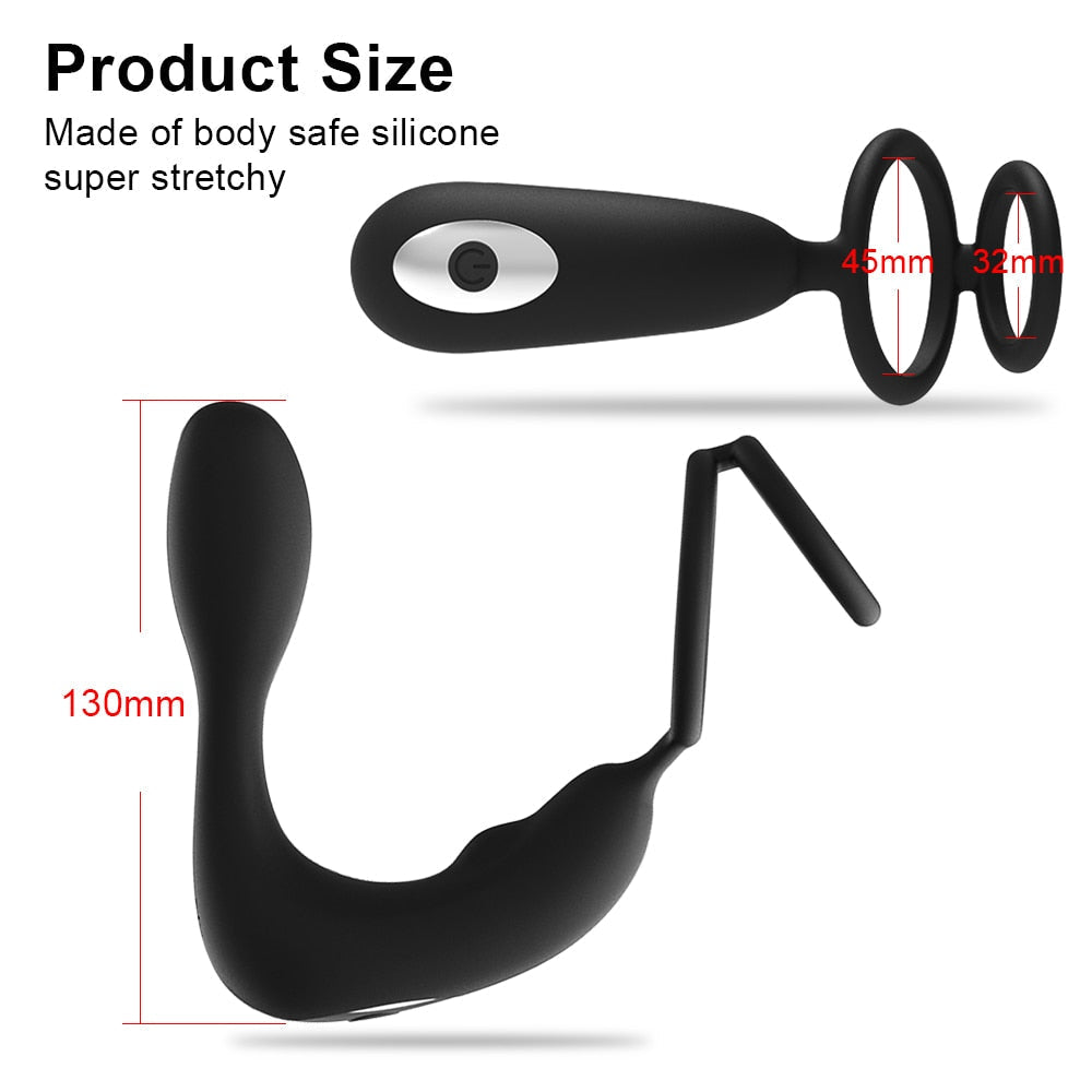 ชาย Prostate Massager 9ความเร็วมอเตอร์ Vibrators เพศของเล่นสำหรับผู้ชาย Masturbator Anal Butt Plug สินค้าผลิตภัณฑ์สำหรับผู้ใหญ่คู่18 - buysextoyth