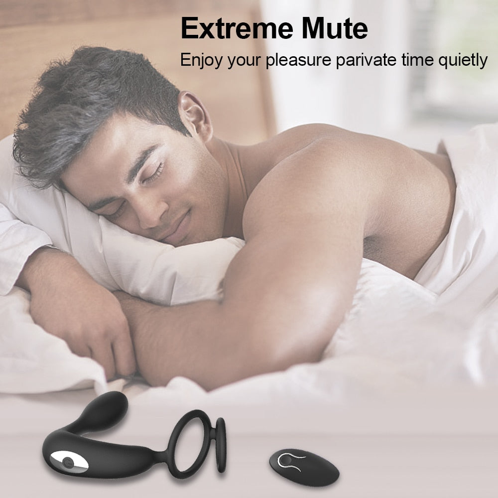 ชาย Prostate Massager 9ความเร็วมอเตอร์ Vibrators เพศของเล่นสำหรับผู้ชาย Masturbator Anal Butt Plug สินค้าผลิตภัณฑ์สำหรับผู้ใหญ่คู่18 - buysextoyth