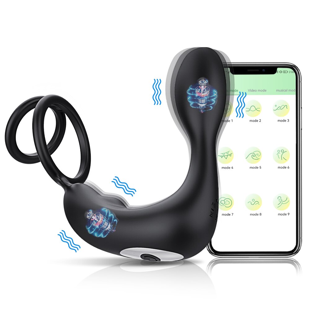 ชาย Prostate Massager 9ความเร็วมอเตอร์ Vibrators เพศของเล่นสำหรับผู้ชาย Masturbator Anal Butt Plug สินค้าผลิตภัณฑ์สำหรับผู้ใหญ่คู่18 - buysextoyth