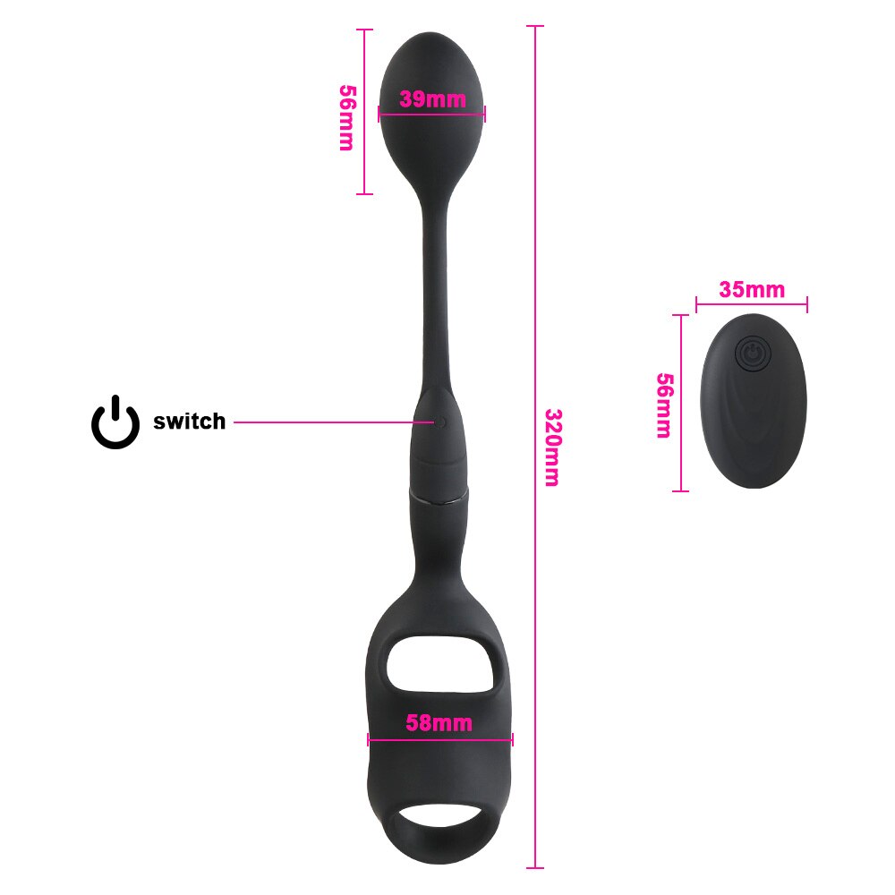 Prostate Massager Anal Plug Delay Ejaculation Ring Sex Toys for Men 10 Speed Male Prostate Stimulator Waterproof Butt Plug - buysextoyth
