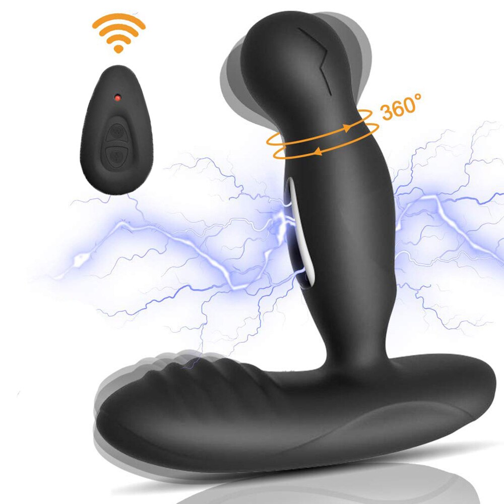 ไฟฟ้าช็อตชาย Prostate Massager ไร้สาย Anal Vibrator Dildo Vibrator Big Butt Plug Anal เกย์เซ็กซ์ทอยสำหรับผู้ชายผู้หญิง - buysextoyth