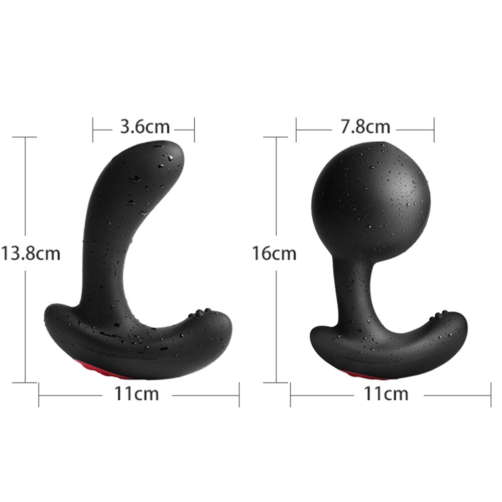 รีโมทคอนโทรลไร้สายชาย Prostate Massager Inflatable Anal เสียบ Vibrating Butt Plug Anal ขยาย Vibrator เพศของเล่นสำหรับชาย - buysextoyth