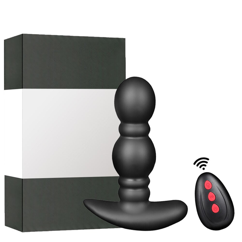 รีโมทคอนโทรลไร้สายชาย Prostate Massager Inflatable Anal เสียบ Vibrating Butt Plug Anal ขยาย Vibrator เพศของเล่นสำหรับชาย - buysextoyth