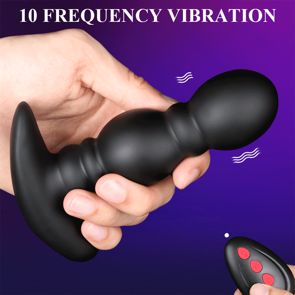 รีโมทคอนโทรลไร้สายชาย Prostate Massager Inflatable Anal เสียบ Vibrating Butt Plug Anal ขยาย Vibrator เพศของเล่นสำหรับชาย - buysextoyth