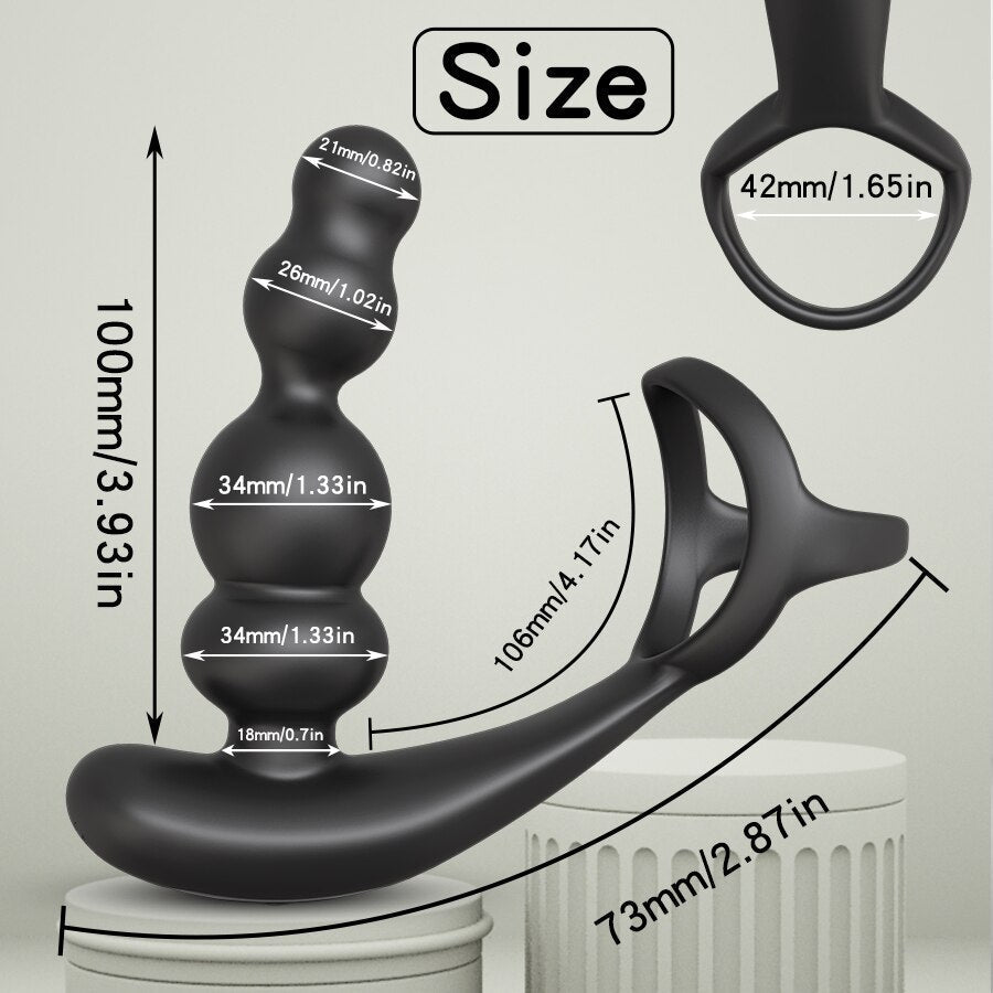 ชาย Prostate Massager Vibrator 360 ° หมุน Anal ปลั๊กอวัยวะเพศชายแหวน Butt Plug Vibrator ไร้สายควบคุมเซ็กซ์ทอยสำหรับชาย Masturbator - buysextoyth