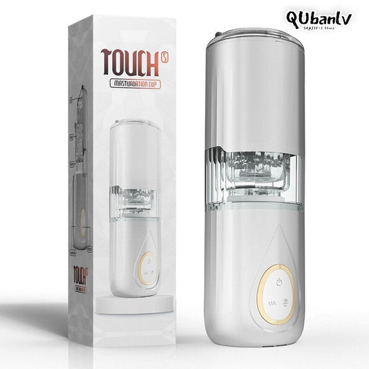 QUBANLV Automatic Piston Telescopic ช่องคลอดจริง Pussy ชาย Masturbator ความร้อนดูดเสียงปฏิสัมพันธ์เครื่องเพศของเล่นสำหรับผู้ชาย - buysextoyth