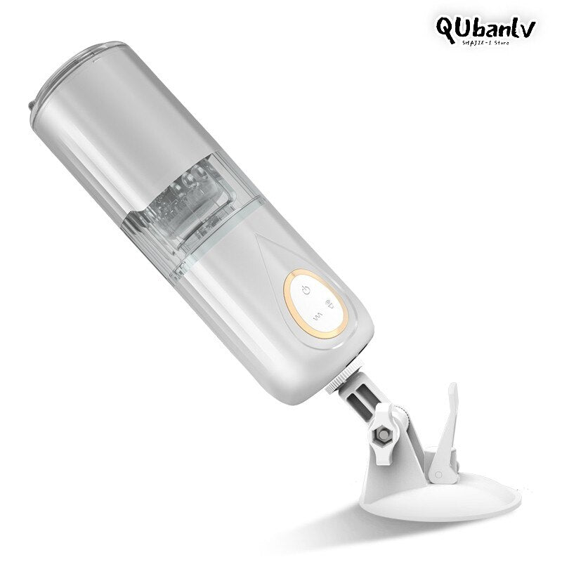 QUBANLV Automatic Piston Telescopic ช่องคลอดจริง Pussy ชาย Masturbator ความร้อนดูดเสียงปฏิสัมพันธ์เครื่องเพศของเล่นสำหรับผู้ชาย - buysextoyth