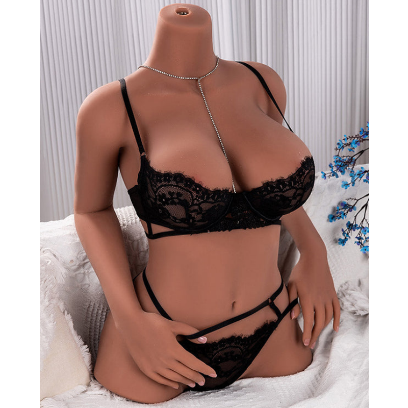 Bangkok Stock - RIDMII Dickey TPE  Tan Female Half Torso Sex Doll With Arms - buysextoyth