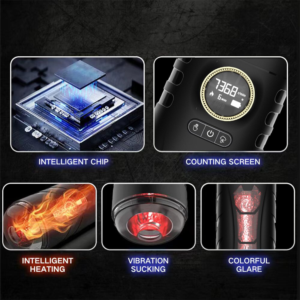 เครื่องสั่น RGB สำหรับผู้ใหญ่เซ็กซ์ทอยสำหรับผู้ชายถ้วยสำเร็จความใคร่อัตโนมัติดูดความร้อนอัตโนมัติชาย - buysextoyth