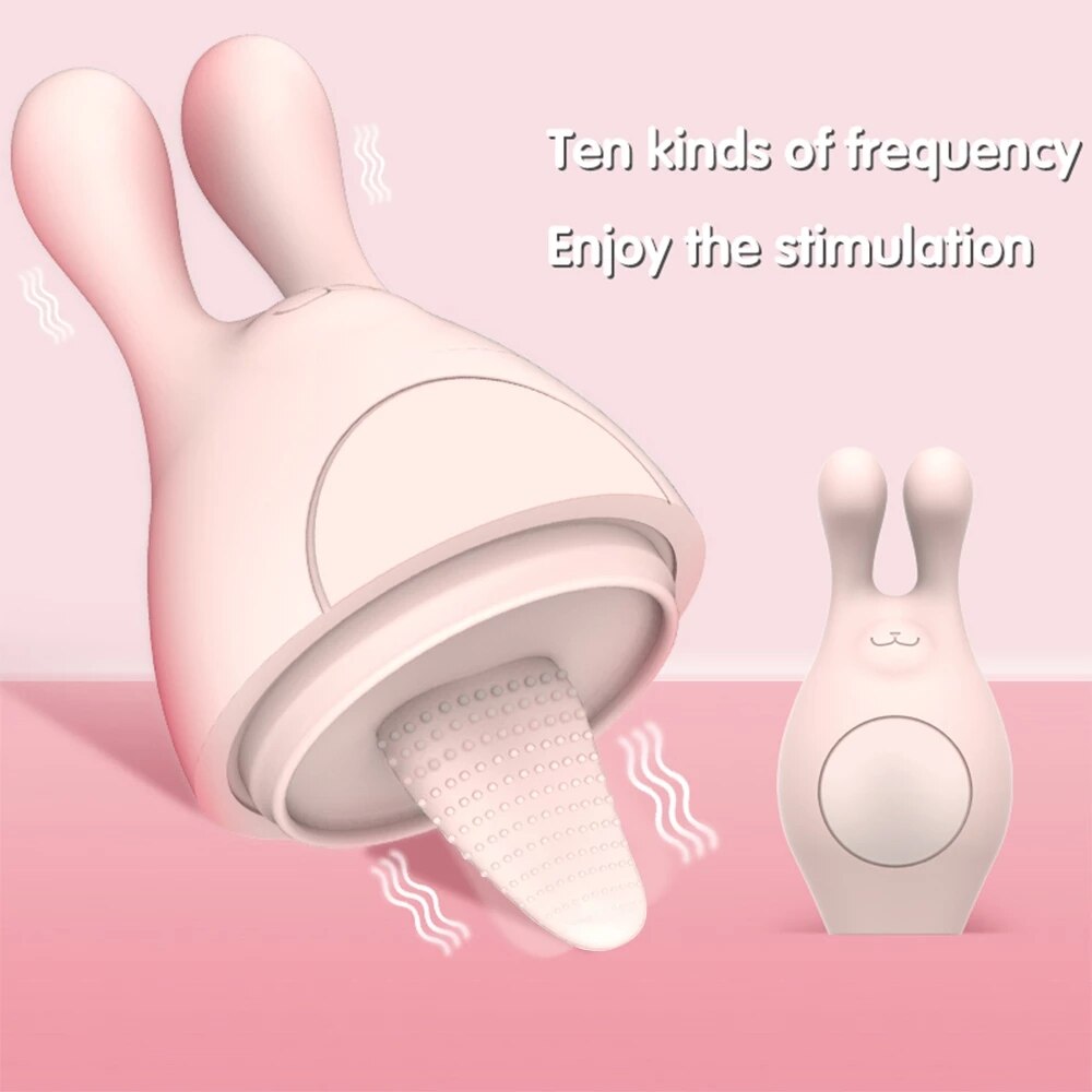 Rabbit Huge Tongue Dildo Vibrator for Women Heating Pussy Licking Toys Oral Blowjob Clitoris Stimulate Erotic Sex Toys for Women - buysextoyth