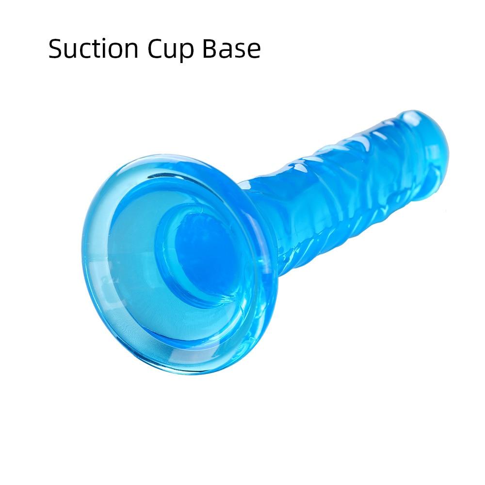 Realistic Dildo Vagina Anal Butt Plug Penis with Suction Cup No Vibrator Sex Toys for Woman Masturbation Adult Toys - buysextoyth
