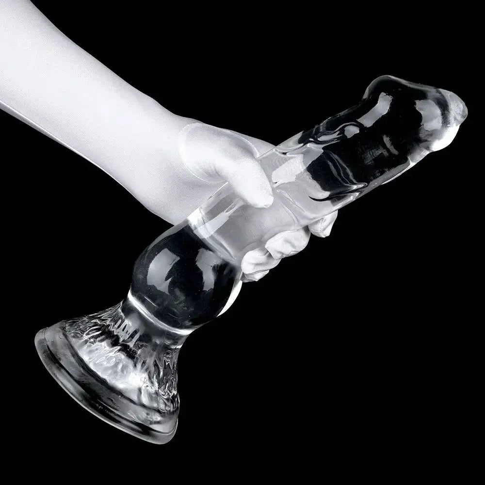 Realistic Dog Dildo Transparent Animal Clitoris Stimulator Strong Suction Cup Dildo Monster Huge Size Penis Adult Sex Toys - buysextoyth