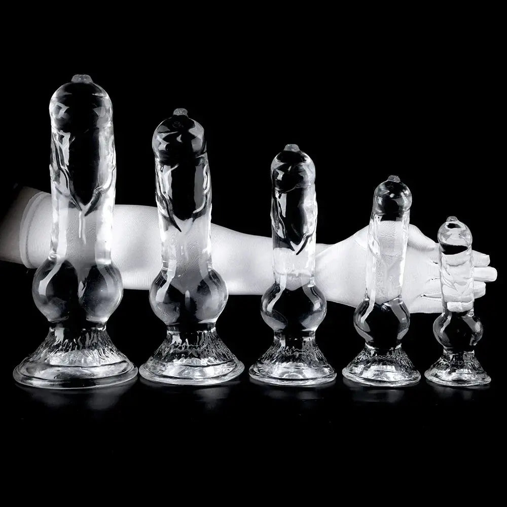 Realistic Dog Dildo Transparent Animal Clitoris Stimulator Strong Suction Cup Dildo Monster Huge Size Penis Adult Sex Toys - buysextoyth