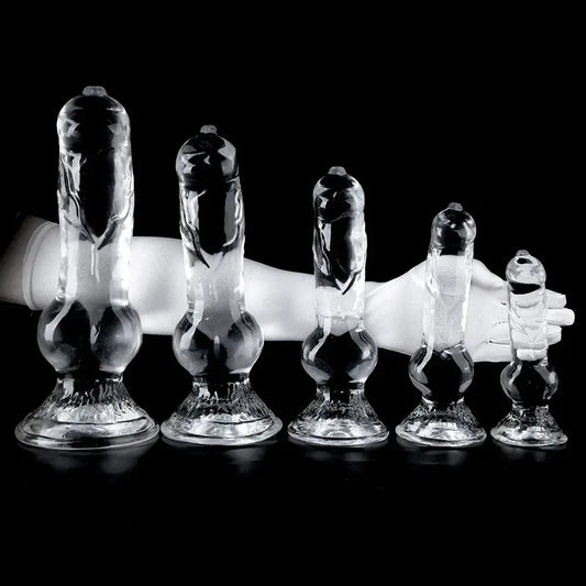 Realistic Dog Dildo Transparent Animal Clitoris Stimulator Strong Suction Cup Dildo Monster Huge Size Penis Adult Sex Toys - buysextoyth
