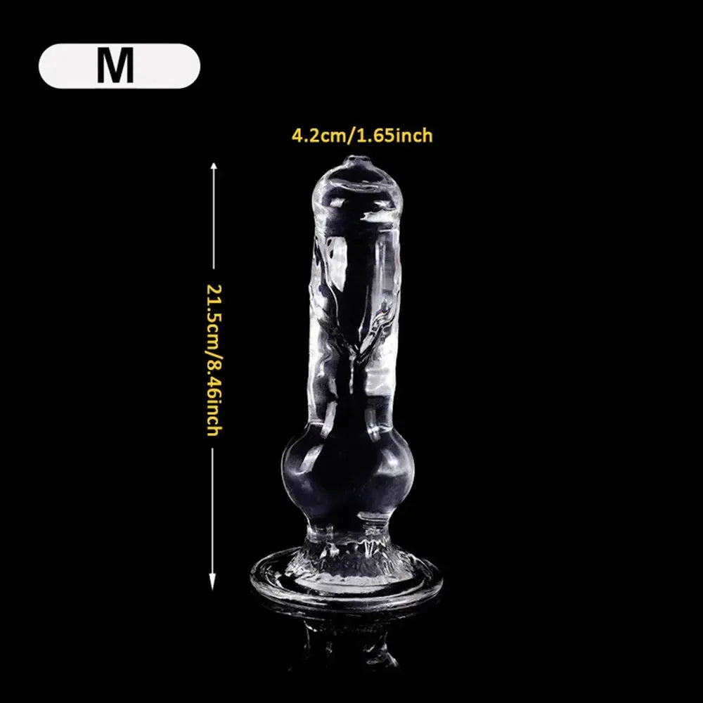 Realistic Dog Dildo Transparent Animal Clitoris Stimulator Strong Suction Cup Dildo Monster Huge Size Penis Adult Sex Toys - buysextoyth