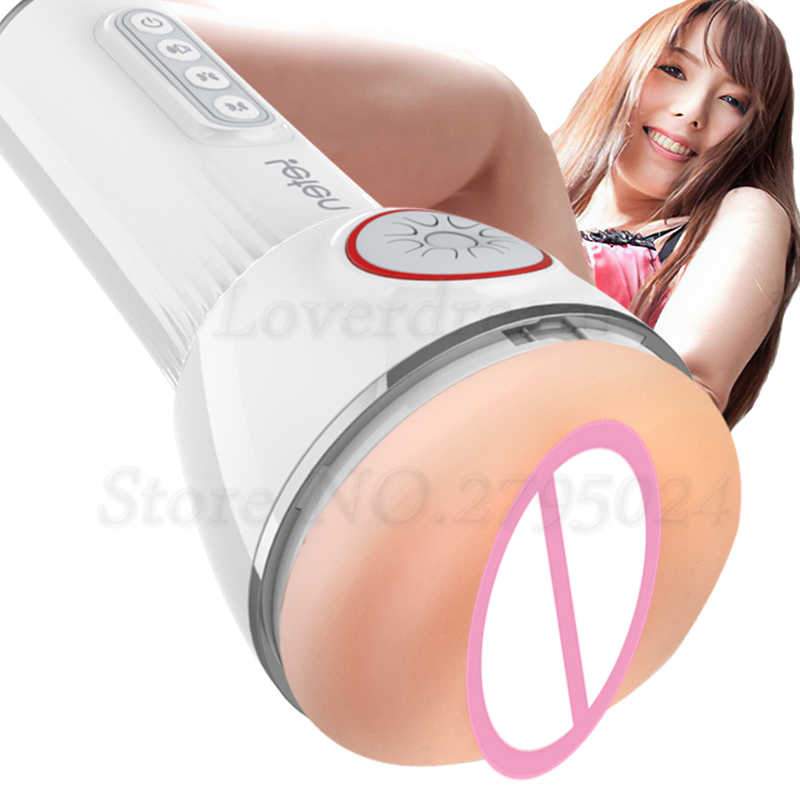 Realistic Vagina Real Pussy Vibrating Male Masturbator Cup Vacuum Sucking Clamping Oral Blowjob Sex Machine Sex Toys For Men - buysextoyth