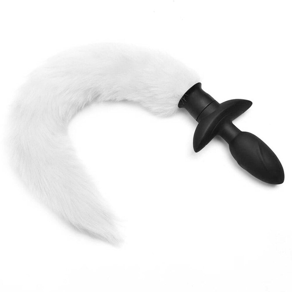 Remote Control Anal Plug Vibrator Real Fox Tail Cosplay Butt Plug Female Masturbator Swing Tail Adult Products Sex Toy for Woman - buysextoyth