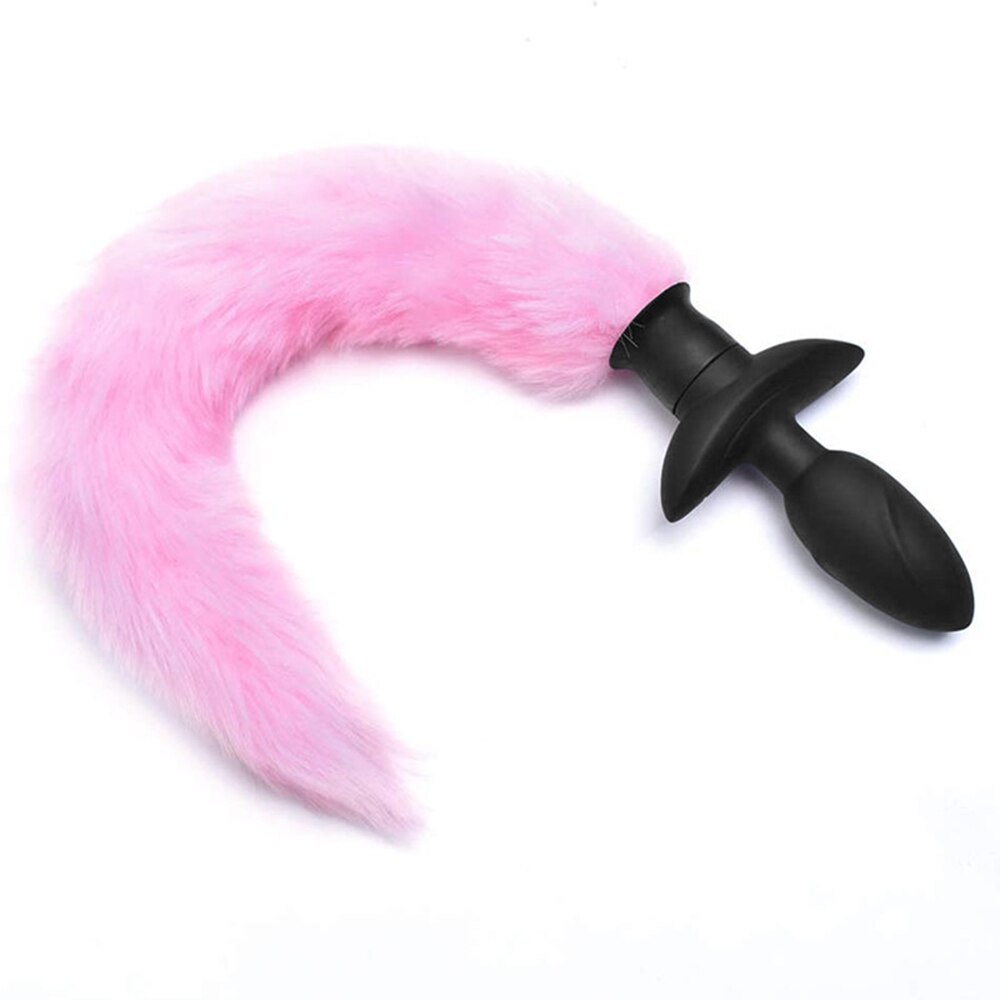 Remote Control Anal Plug Vibrator Real Fox Tail Cosplay Butt Plug Female Masturbator Swing Tail Adult Products Sex Toy for Woman - buysextoyth