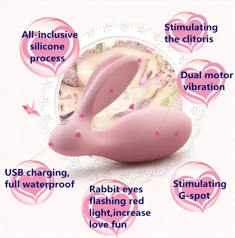 Remote Control Dual Motors Vibrating Egg Rabbit G Spot Clitoris Vagina Anal Stimulate Strapon Dildo Vibrators Sex toys for women - buysextoyth