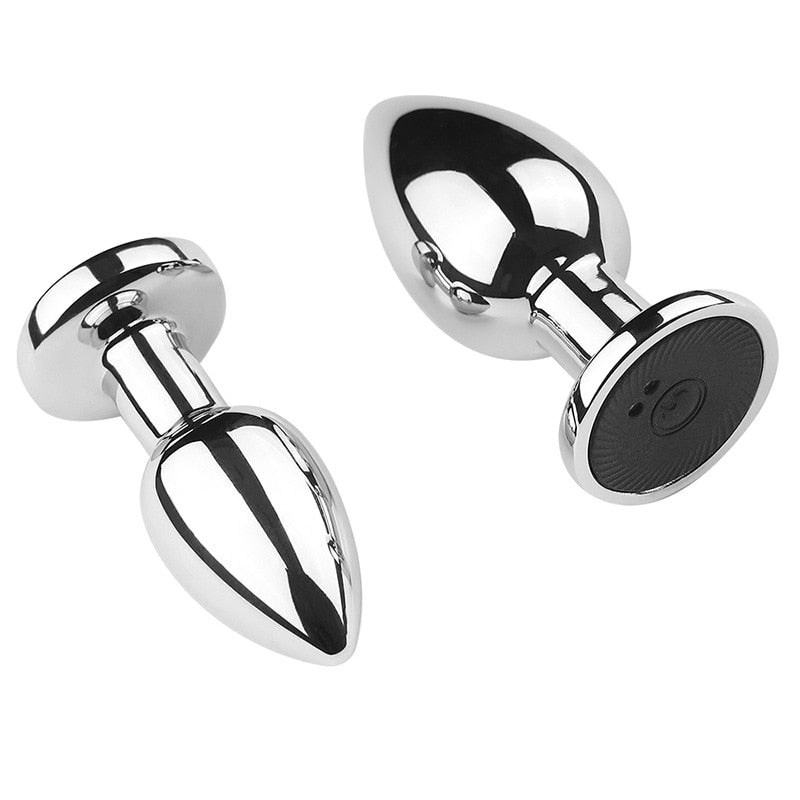 Remote Control Metal Anal Plug Vibrators Adult Vagina Dilator Women Sex Toys Butt Plug SM Outdoor Play Anus Expansion Beads - buysextoyth