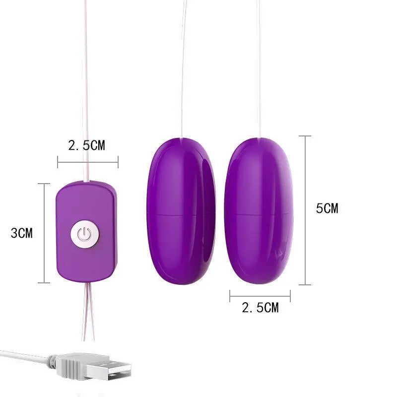 Remote Control Vibrating Egg Sex Toys for Women Clitoris Stimulator USB Charger Double Jump Egg Female Masturbation Sex Shop - buysextoyth