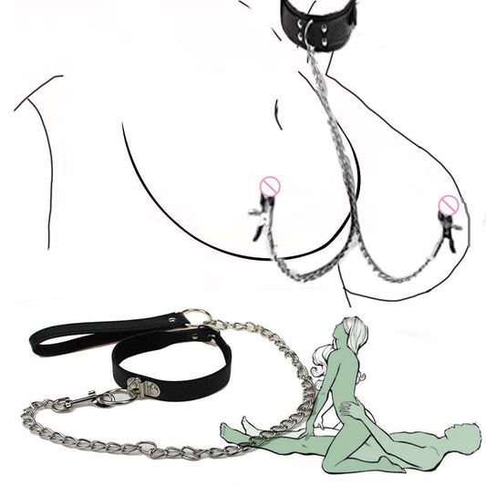 Restraint Handcuffs Neck Sex Collar Leash Bedroom Flirting BDSM Slave Sex Toys for Women Couples Games No Anal Plug Sexy Toys - buysextoyth