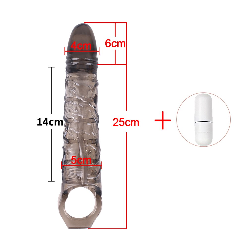 ขนาดใหญ่เครื่องขยายอวัยวะเพศชายเสื้อ Reusable ถุงยางอนามัย Delayed Ejaculation Cock แหวน Dick Enlargemen เซ็กซ์ทอยสำหรับชาย Intimate ดี - buysextoyth