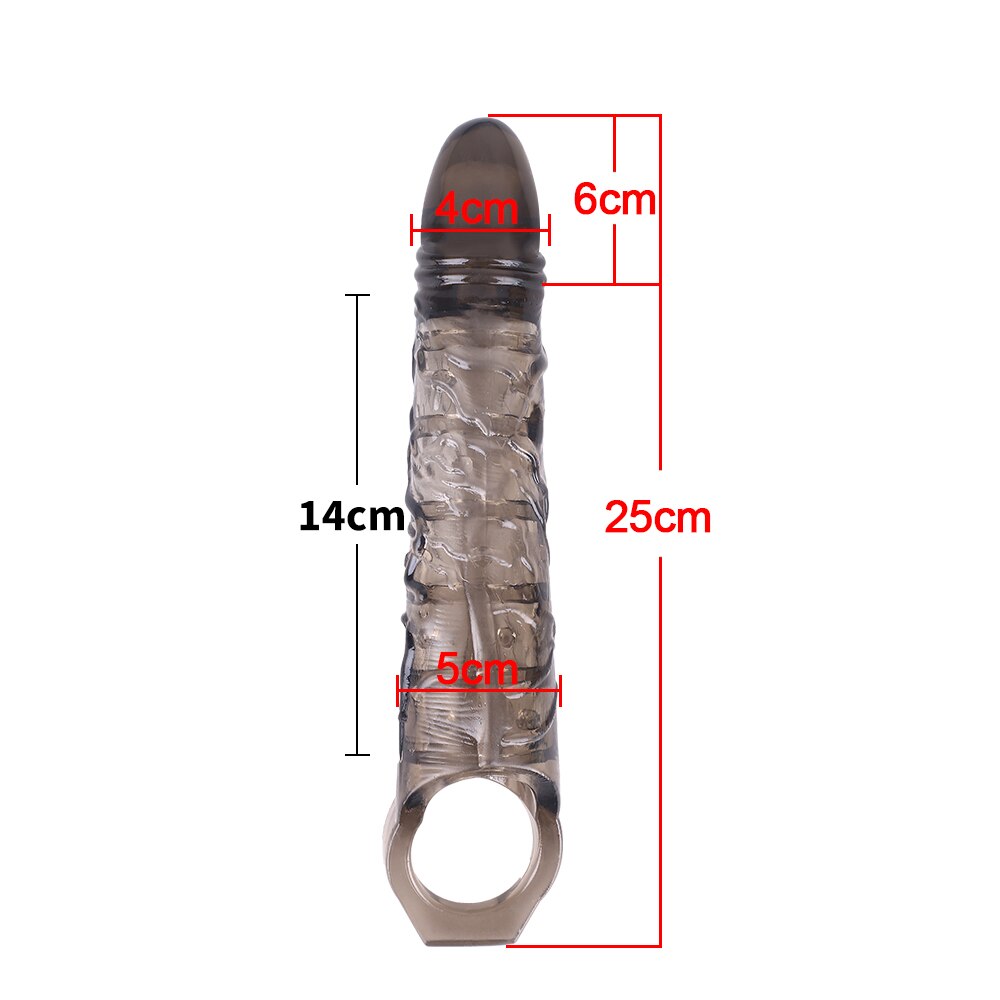 ขนาดใหญ่เครื่องขยายอวัยวะเพศชายเสื้อ Reusable ถุงยางอนามัย Delayed Ejaculation Cock แหวน Dick Enlargemen เซ็กซ์ทอยสำหรับชาย Intimate ดี - buysextoyth