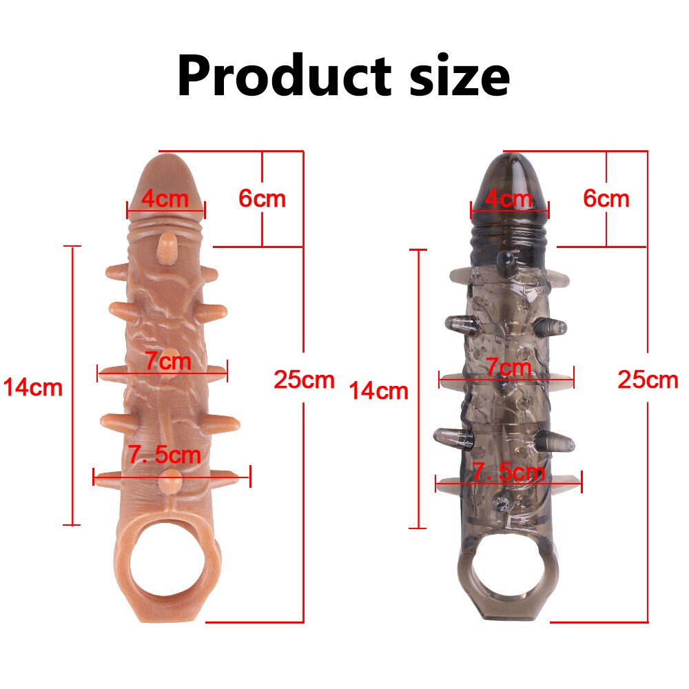 ขนาดใหญ่เครื่องขยายอวัยวะเพศชายเสื้อ Reusable ถุงยางอนามัย Delayed Ejaculation Cock แหวน Dick Enlargemen เซ็กซ์ทอยสำหรับชาย Intimate ดี - buysextoyth