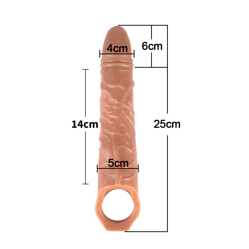 ขนาดใหญ่เครื่องขยายอวัยวะเพศชายเสื้อ Reusable ถุงยางอนามัย Delayed Ejaculation Cock แหวน Dick Enlargemen เซ็กซ์ทอยสำหรับชาย Intimate ดี - buysextoyth